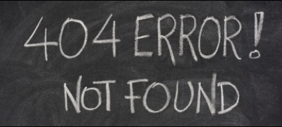 404 Error message.