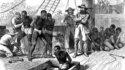 Slaves captive.